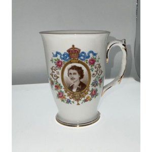 Royal Albert Coronation of Queen Elizabeth 11 June 2nd 1953 Souvenir Tall Cup